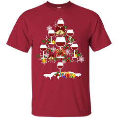 Christmas Is Coming Wine Santa Claus Ugly Christmas Sweater Cotton T-Shirt - The White Eagles