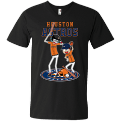 Houston Astros Baseball Rick And Morty Men's V-Neck T-Shirt - The White Eagles