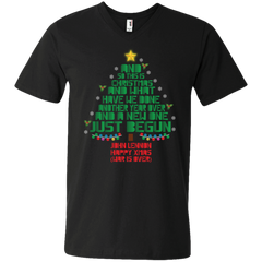 And So This Is And What Have We Done Another Year Over And A New One Just Begun John Lennon War Is Over Men's V-Neck T-Shirt - The White Eagles