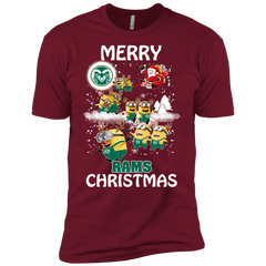Colorado State Rams Ugly Christmas Sweaters Minions Santa Claus Merry Christmas Men's Sleeve Shirt - The White Eagles