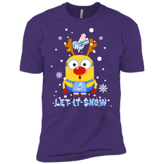 Minion Los Angeles Dodgers  Ugly Christmas Sweaters Let It Snow Men's Sleeve Shirt - The White Eagles