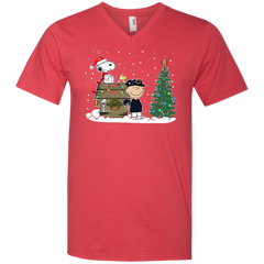 Chicago Bears Snoopy The Peanuts Ugly Christmas Sweater  Super Bowl Men's V-Neck T-Shirt - The White Eagles