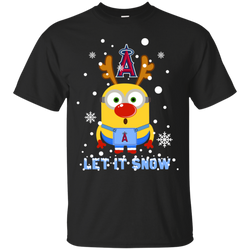 Minion Los Angeles Angels  Ugly Christmas Sweaters Let It Snow Cotton T-Shirt - The White Eagles