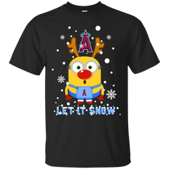 Minion Los Angeles Angels  Ugly Christmas Sweaters Let It Snow Cotton T-Shirt - The White Eagles