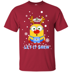 Minion Calpoly Mustangs Ugly Christmas Sweaters Let It Snow Cotton T-Shirt - The White Eagles