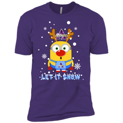 Minion Alcorn State Braves Ugly Christmas Sweaters Let It Snow Men's Sleeve Shirt - The White Eagles