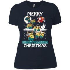 Coastal Carolina Chanticleers Ugly Christmas Sweaters Minions Santa Claus Merry Christmas Ladies' Shirt - The White Eagles