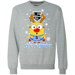 Minion Los Angeles Kings Ugly Christmas Sweaters Let It Snow Sweatshirt - The White Eagles