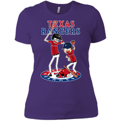 Texas Rangers Baseball Rick And Morty Ladies' Shirt - The White Eagles
