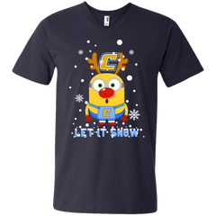 Minion Chattanooga Mocs Ugly Christmas Sweaters Let It Snow Men's V-Neck T-Shirt - The White Eagles