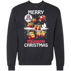 Arizona Wildcats T Shirts Minions Santa Claus Merry Christmas Sweatshirt - The White Eagles