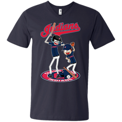 Cleveland Indians Baseball Rick And Morty Men's V-Neck T-Shirt - The White Eagles