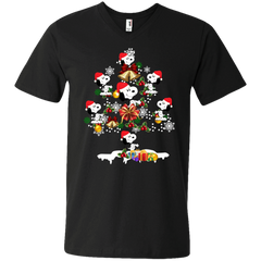 Christmas Is Coming Snoopy The Peanuts Movies Santa Claus Ugly Christmas Sweater Men's V-Neck T-Shirt - The White Eagles