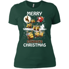 Wyoming Cowboys Ugly Christmas Sweaters Minions Santa Claus Merry Christmas Ladies' Shirt - The White Eagles