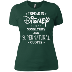I Speak In Disney Song Lyrics And Supernatural Quotes Shirt Ladies' Shirt - The White Eagles