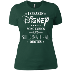 I Speak In Disney Song Lyrics And Supernatural Quotes Shirt Ladies' Shirt - The White Eagles