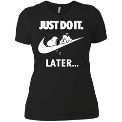 Just Do It The Peanuts Movie Snoopy Nike Logo Ladies' Shirt - The White Eagles