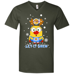 Minion Los Angeles Lakers Ugly Christmas Sweaters Let It Snow Men's V-Neck T-Shirt - The White Eagles