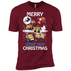 Akron Zips Ugly Christmas Sweaters Minions Santa Claus Merry Christmas Men's Sleeve Shirt - The White Eagles
