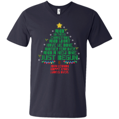 And So This Is And What Have We Done Another Year Over And A New One Just Begun John Lennon War Is Over Men's V-Neck T-Shirt - The White Eagles
