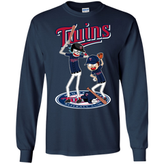 Minnesota Twins Baseball Rick And Morty LS Cotton T-Shirt - The White Eagles