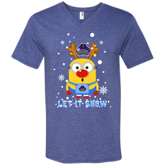Minion Central Arkansas Bears Ugly Christmas Sweaters Let It Snow Men's V-Neck T-Shirt - The White Eagles