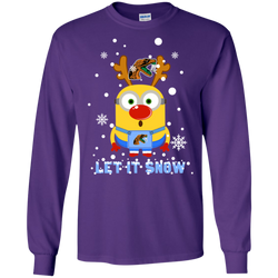 Minion Florida A&m Rattlers Ugly Christmas Sweaters Let It Snow LS Cotton T-Shirt - The White Eagles