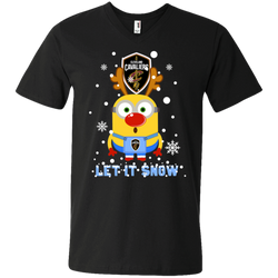 Minion Cleveland Cavaliers Primary Ugly Christmas Sweaters Let It Snow Men's V-Neck T-Shirt - The White Eagles