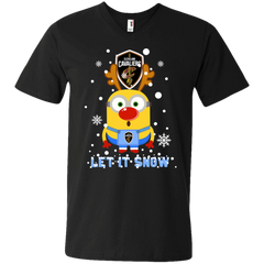 Minion Cleveland Cavaliers Primary Ugly Christmas Sweaters Let It Snow Men's V-Neck T-Shirt - The White Eagles