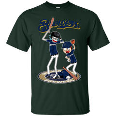Milwaukee Brewers Baseball Rick And Morty Cotton T-Shirt - The White Eagles