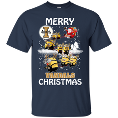 Idaho Vandals Ugly Christmas Sweaters Minions Santa Claus Merry Christmas Cotton T-Shirt - The White Eagles