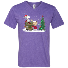Arizona Cardinals Snoopy The Peanuts Movie Christmas Football Super Bowl Men's V-Neck T-Shirt - The White Eagles