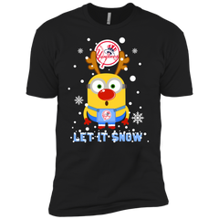 Minion New York Yankees  Ugly Christmas Sweaters Let It Snow Men's Sleeve Shirt - The White Eagles