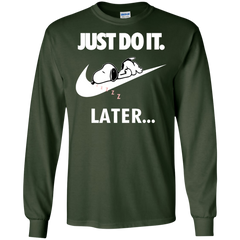 Just Do It The Peanuts Movie Snoopy Nike Logo LS Cotton T-Shirt - The White Eagles