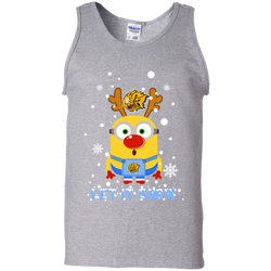 Minion Arkansas-pine Bluff Golden Lions Ugly Christmas Sweaters Let It Snow Tank Top - The White Eagles