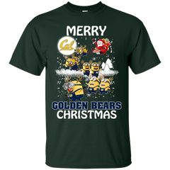 California Golden Bears T Shirts Minions Santa Claus Merry Christmas Cotton T-Shirt - The White Eagles