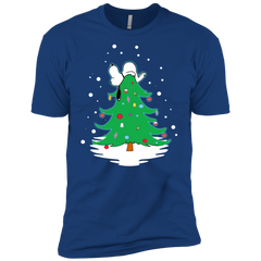 Snoopy Tree Christmas The Peanuts Movie Men's Sleeve Shirt - The White Eagles