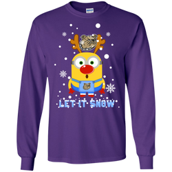 Minion Bryant Bulldogs Ugly Christmas Sweaters Let It Snow LS Cotton T-Shirt - The White Eagles