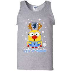 Minion Monmouth Hawks Ugly Christmas Sweaters Let It Snow Tank Top - The White Eagles