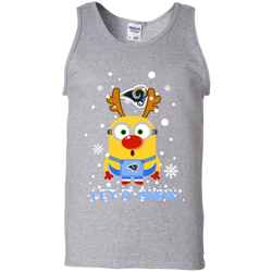 Minion Los Angeles Rams Ugly Christmas Sweaters Let It Snow Tank Top - The White Eagles