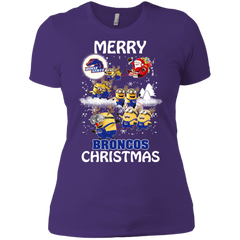 Boise State Broncos T Shirts Minions Santa Claus Merry Christmas Ladies' Shirt - The White Eagles