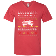 Deck The Halls With Salt And Iron Ugly Christmas Sweater Men's V-Neck T-Shirt - The White Eagles