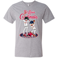 St Louis Cardinals Baseball Rick And Morty Men's V-Neck T-Shirt - The White Eagles