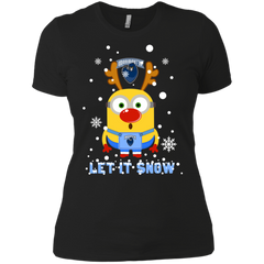 Minion Monmouth Hawks Ugly Christmas Sweaters Let It Snow Ladies' Shirt - The White Eagles