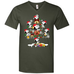 Christmas Is Coming Snoopy The Peanuts Movies Santa Claus Ugly Christmas Sweater Men's V-Neck T-Shirt - The White Eagles