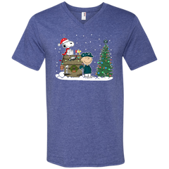 Philadelphia Eagles Snoopy The Peanuts Ugly Christmas Sweater  Super Bowl Men's V-Neck T-Shirt - The White Eagles