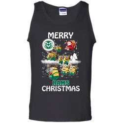 Colorado State Rams Ugly Christmas Sweaters Minions Santa Claus Merry Christmas Tank Top - The White Eagles