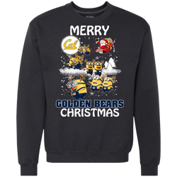 California Golden Bears T Shirts Minions Santa Claus Merry Christmas Sweatshirt - The White Eagles
