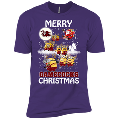 South Carolina Gamecocks Ugly Christmas Sweaters Minions Santa Claus Men's Sleeve Shirt - The White Eagles
