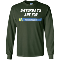 Fortnite Saturdays Are For Victory Royale LS Cotton T-Shirt - The White Eagles